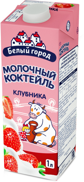 МОЛ. КОКТЕЙЛЬ 1,5% Белый Город КЛУБНИКА (1л) Edge 12 шт в кор