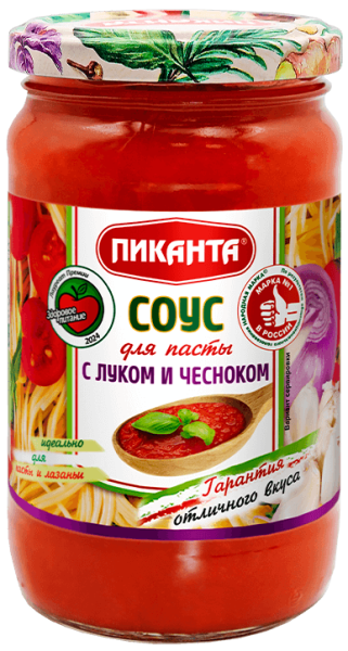 Соус томатный с луком и чесноком 350 г Пиканта 1/6