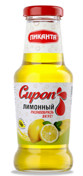 Сироп "Пиканта" лимонный 1/6 300 гр.