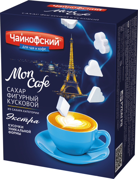 Сахар белый кусковой ГОСТ 33222-2015 Чайкофский Mon Cafe 0,5 кг Экстра 1/12