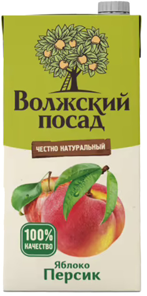 Нектар яблочно-персиковый Волжский посад Tetra pak 2 литр 1/6