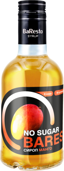 Сироп БЕЗ САХАРА Манго "Baresto" 255 гр. 1/6