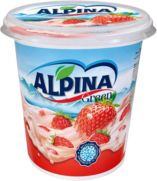 Десерт "ALPINA" Клубника 15%, 320гр. 1/12