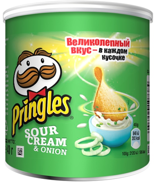 Чипсы Сметана/лук 40г 1/12 ТМ"Pringles"