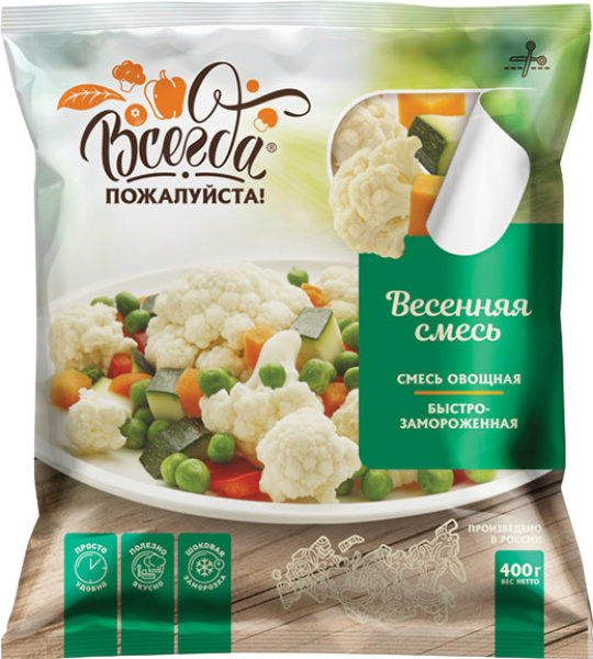 Смесь овощная "Весенняя"(0,3 кг) ТМ "Всегда пожалуйста"1/8