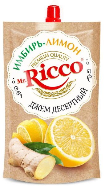 Джем десертный Имбирь-лимон ТМ MR Ricco д/п 300г 1/16