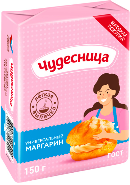 Маргарин "Чудесница" 55% 150гр 1/24