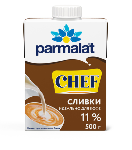 Сливки ультрапаст. "Пармалат" 11% 0,5 кг 1/12