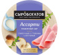 Сыр плавленый "Ассорти (слив/грибы/ветчина)" тм "Сыробогатов" 50% 130г круг 1/12