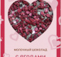 Шоколад молочный Happy love с ягодами малины (коробка) 85г 1/17